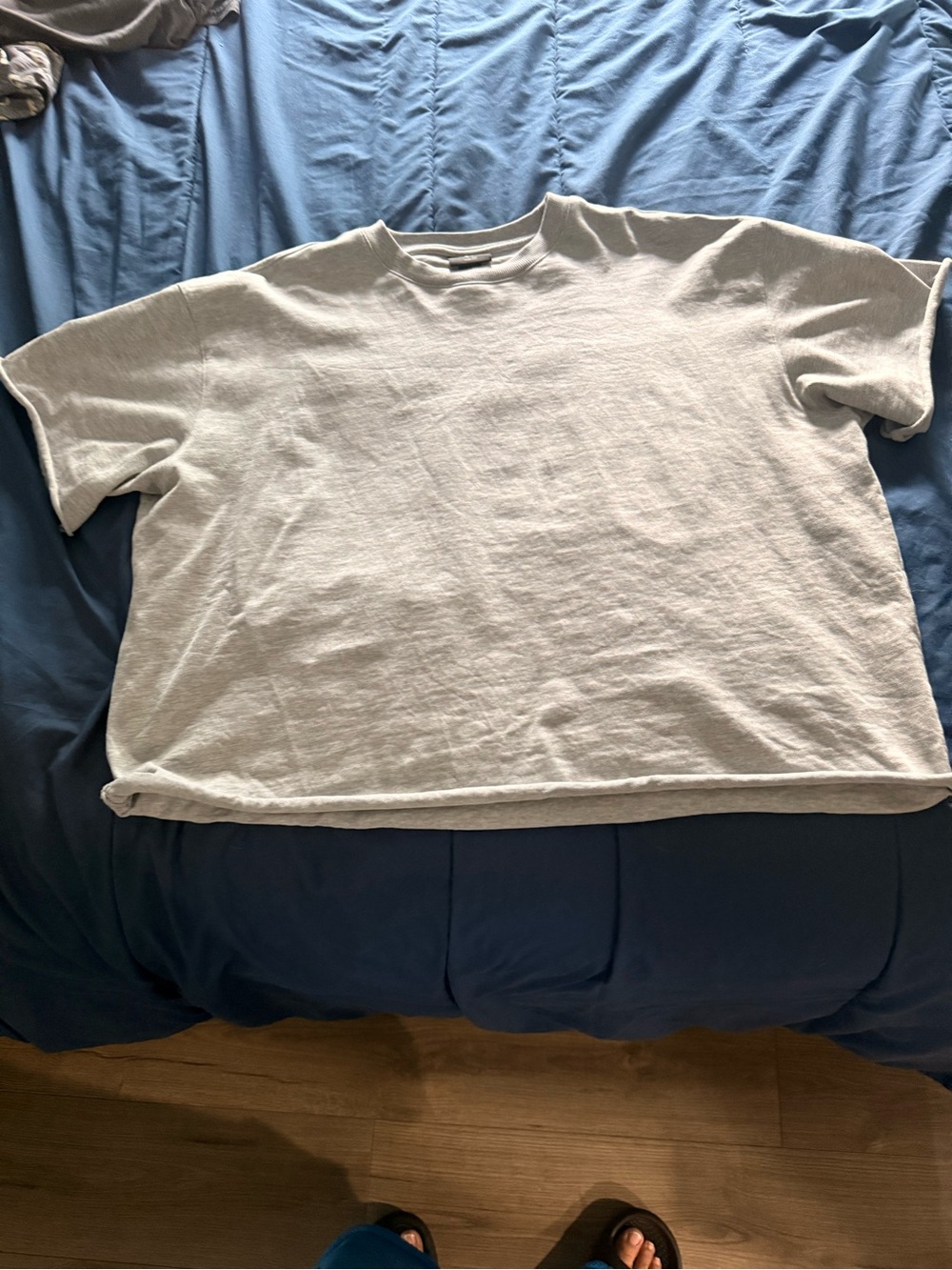 H&M Men's Crewneck Tee in Light Heather Gray